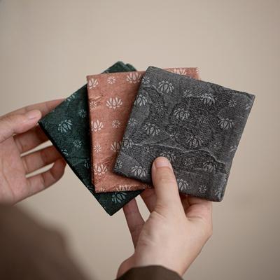 Chinese Cotton and Linen Fabric Coaster Tea Ceremony Accessories Tea Mat Tea Towel Household Small Square Towel Tea
