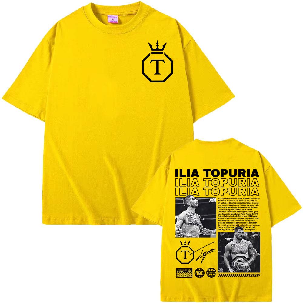 El Matador Ilia Topuria Merch Men's Cotton shirt Harajuku Graphic Tshirts Unisex Summer Short Sleeve Women Tshirt