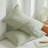 Cotton Pillowcase High-Quality Envelope Pillowcover Chequer Pattern Bedding Sleep Pillow Case 48x74cm Cushion Cover 11 Colors