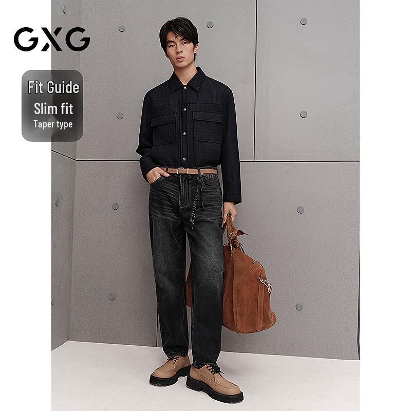 GXG Men's Washed Slim Fit Tapered Jeans
