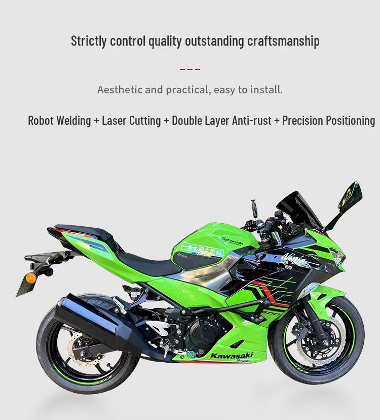 Kawasaki Ninja 400 Crash Bars: Anti-fall Springs, Anti-collision Stunt Protection