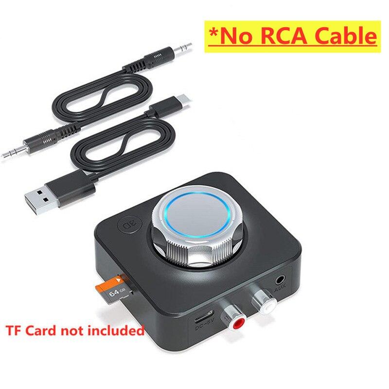 

Bluetooth 5.0 Audio Receiver 3D Stereo Music Wireless Adapter TF Card RCA 3.5mm 3.5 AUX Jack For Car Speaker Amplifier Headphone