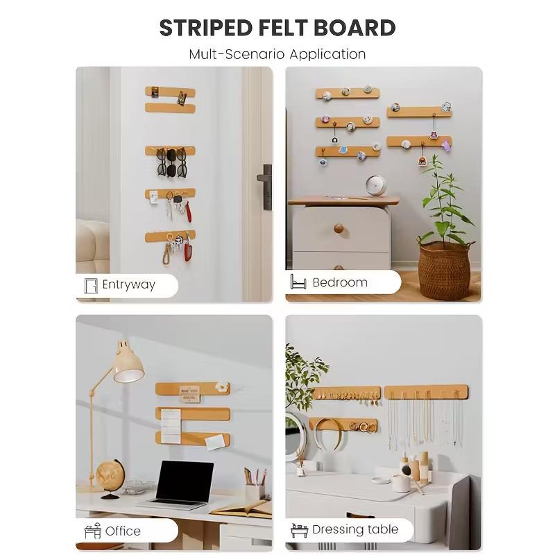 2/4 Stück Selbstklebende Korkstreifen Wandorganizer Pinnstreifen Memoboard Fotoanzeige Heim-Büro-Dekor