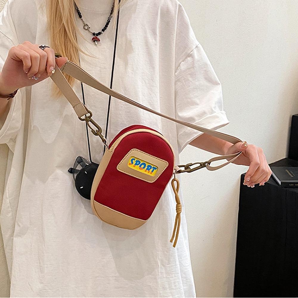 Casual Small Square Bag Large Capacity Mobile Phone Pouch Canvas Crossbody Bag  Travel