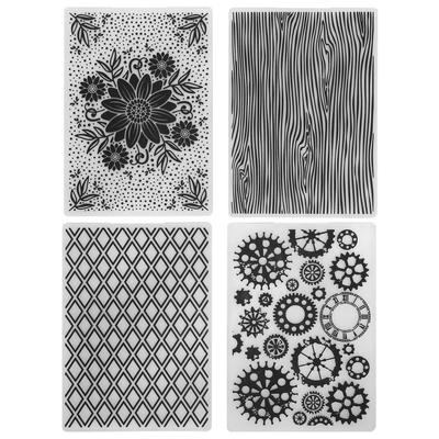 4 Buc. Foldere de Embosare din Plastic Șablon Embosat DIY Confecționare Carduri Scrapbooking Instrument Artă din Hârtie