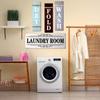 4 Pieces Home Vintage Laundry Room Canvas Wall Art, Laundry Rules Prints Signs Framed, Rustic Bathroom Laundry Room Decor Retro Wash Wall Art for