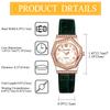Octagonal PU Leather Waterproof Casual Arabic Stylish Sparkling Stainless Steel Analog Display Quartz Watch A Great Gift for and Day Women's Watch
