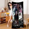 Sally Face Game Bath Towel Microfiber Soft Water Absorbing Breathable For Girl Kids Decorative Cartoon Beach Towel