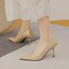 Pointed shallow mouth shoes summer 2025 new heels professional single shoes high heels women's stiletto fashion