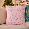 Christmas Decor Velvet Throw Pillows Cover Cushion Covers Hot Stamping Snowflake Throw Pillow Case for Couch Sofa Bed Girls Room