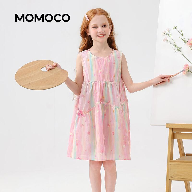 MOMOCO Girls' Sleeveless Cotton Summer Dress