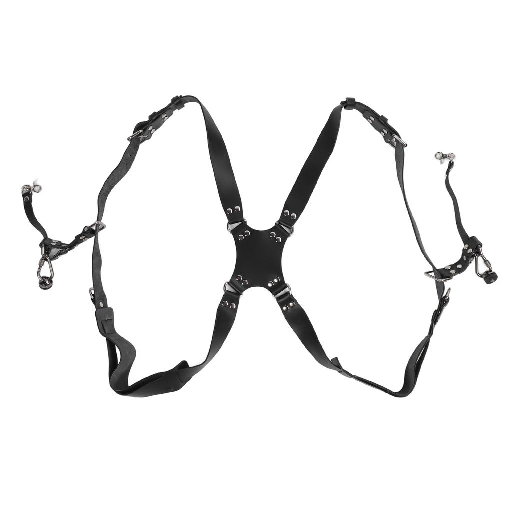 Camera Harness Shoulder Strap with Quick Release Buckles Adjustable Dual Shoulder Leather Camera