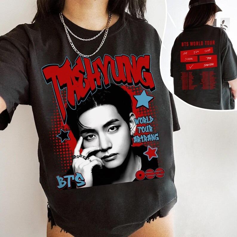 2026 Begränsad Kpop Pojkband Medlem T-shirt, Kpop Tröja, Bts Turné Present, Världsturné Merch, Arirang Kpop Bangtan, Bts Fandom Present till Fan