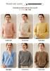 Women's Round Neck Breathable Cashmere Sweater - Solid Color, Long Sleeve Knit Pullover for Winter