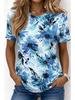 Unisexs Summer Casual Roundneck Shortsleeve Tshirt Simple Dragonfly Print Elegant Tshirt Stylish Unisexs Top