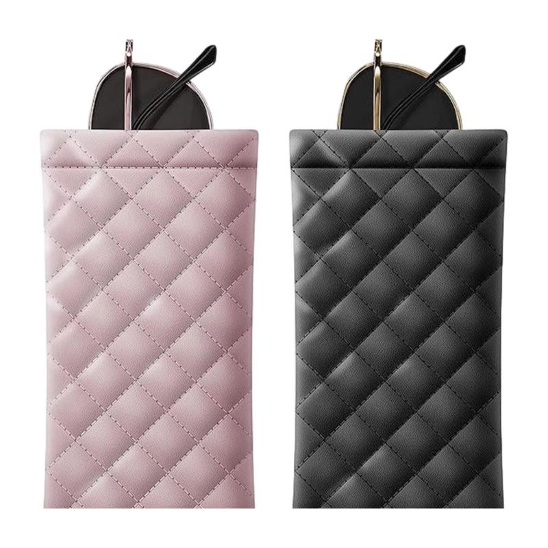 Pack Of 2 Portable PU Glasses Holder Soft Lining Enclosure For Men Women Travel Accessories