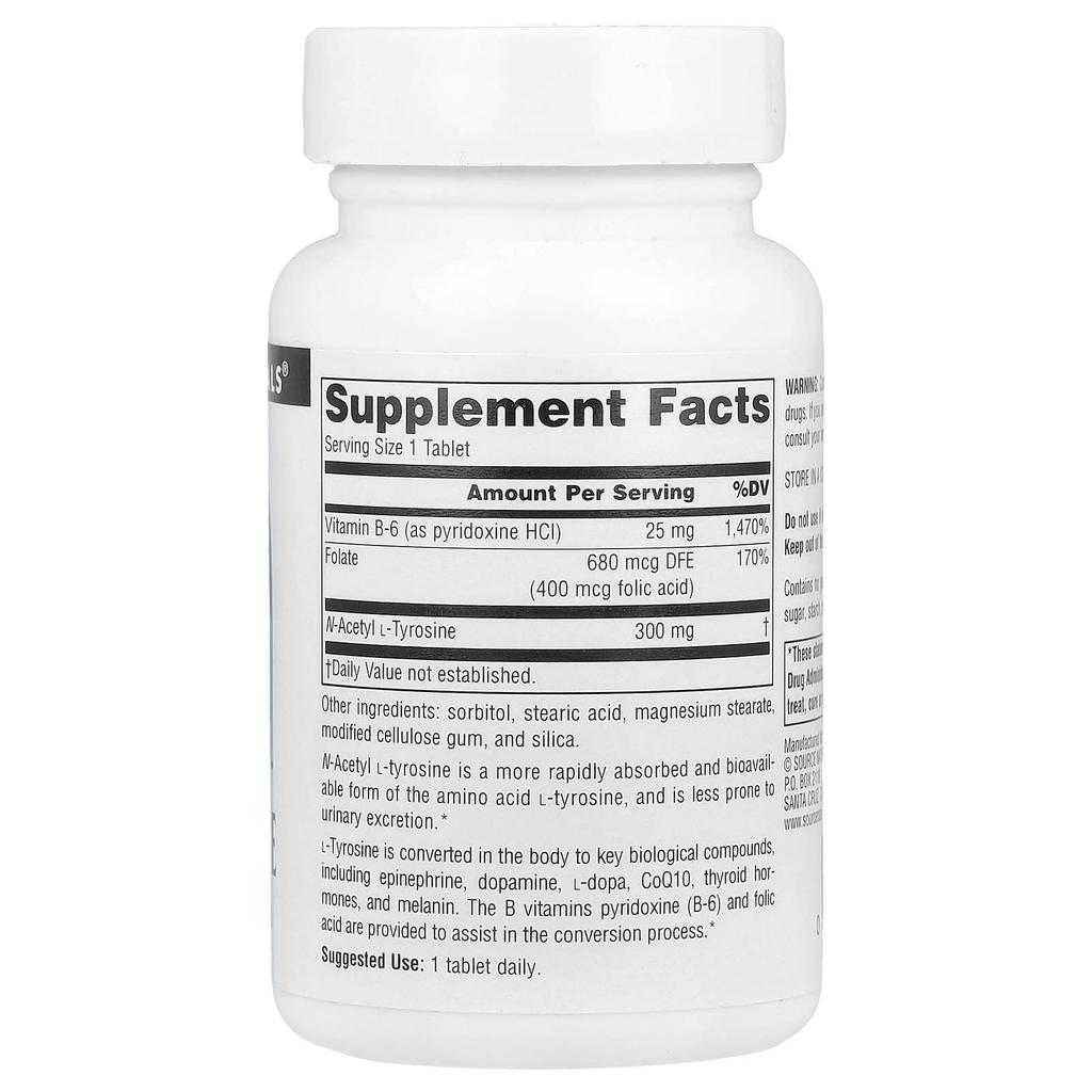 N-Acetyl L-Tyrosine, 300Mg, 60 Tablets