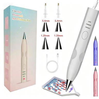 

Adjustable Suction Electric Diamond Painting Pen Wireless Vacuum Pump Tool with Multiple Power Settings for Precision Crafting and Art Projects One Size білий