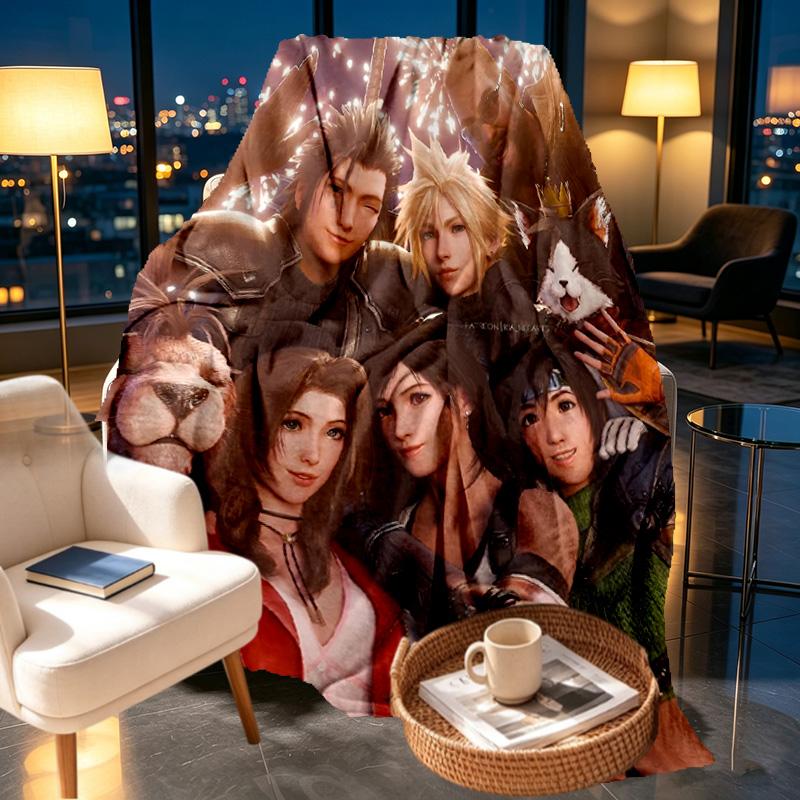 Final Fantasy Print Blanket - Soft & Comfortable, for Bedroom, Travel, Sofa, Home Decoration - Birthday Christmas Gift for Friend