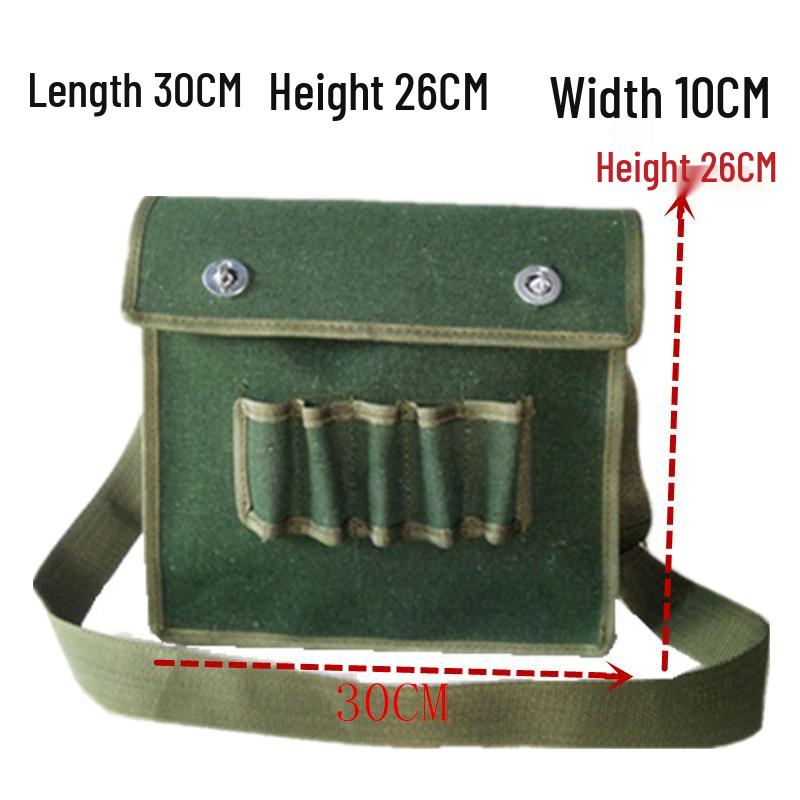 

Extra Large Wear-Resistant Canvas Electrician Tool Bag with Shoulder Strap - Multifunctional Repair Bag