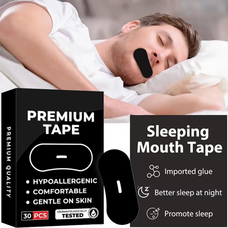 30Pcs Anti Snoring Mouth Tape Medical Grade Sleep Strips for Snoring Relief & Breathing Gentle Nasal Tape for Travel Home Use