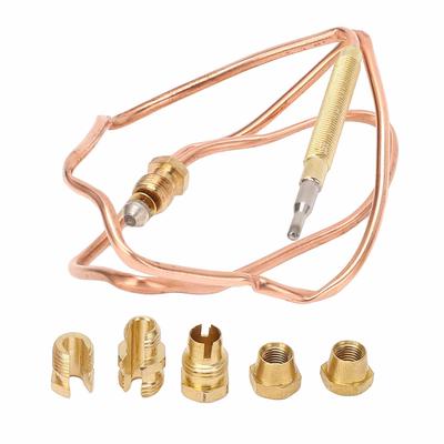 Gas Thermocouple Kit Gas Stove Thermocouple Fireplace Replacement Kit with Adapter Nuts for Gas Stov