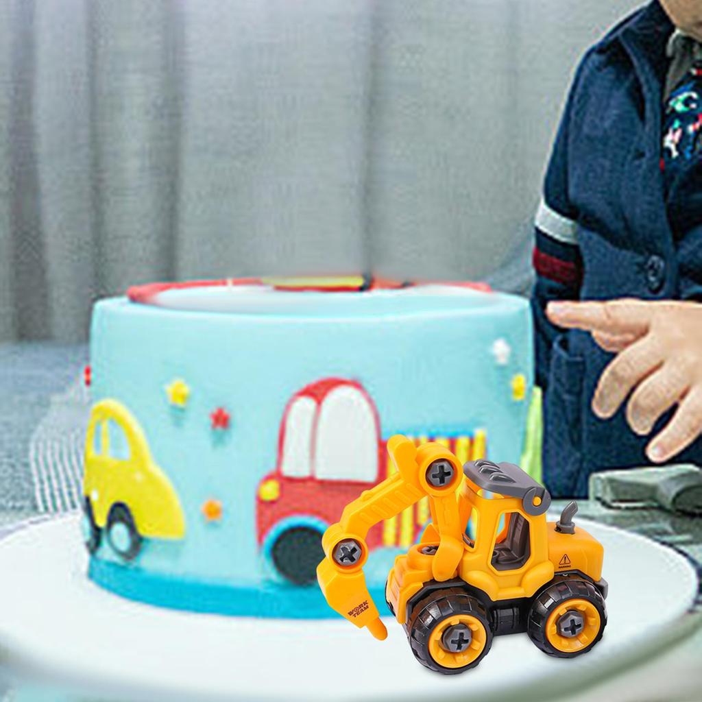 Cake Topper Construction Site Toy Collectible Cake Decorations Engineering