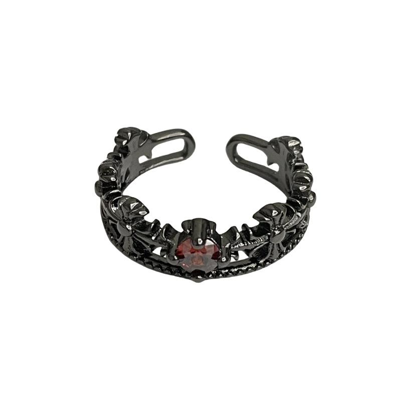 Punk Dark Style Unique Design Open Ring Female Niche Fashion Sweet Cool Babes Retro Personality Accessories