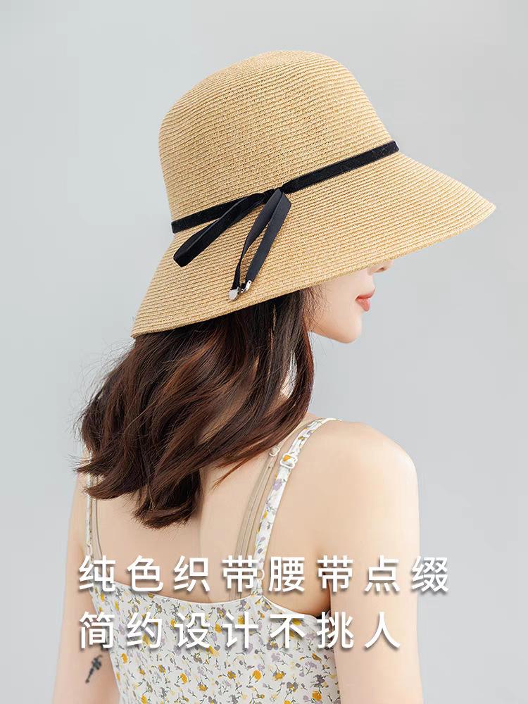 Oversized UV Sun Hat - Women's Wide Brim Straw Hat for Big Head, Celebrity Style Summer Beach Hat
