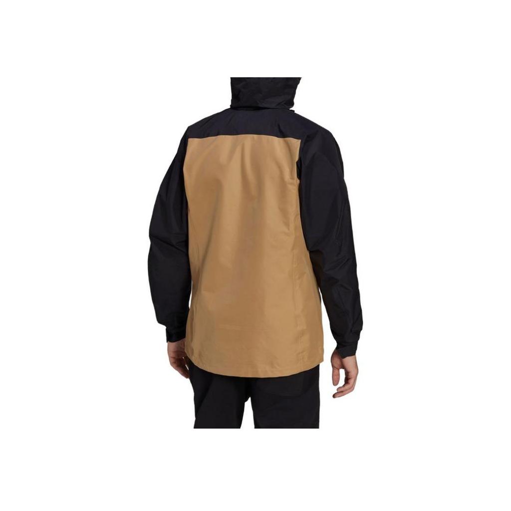 Adidas Letter Logo Zipper Hooded Single Layer Hard Shell Outdoor Hiking Waterproof Windproof Jacket Men Jacket HA5517