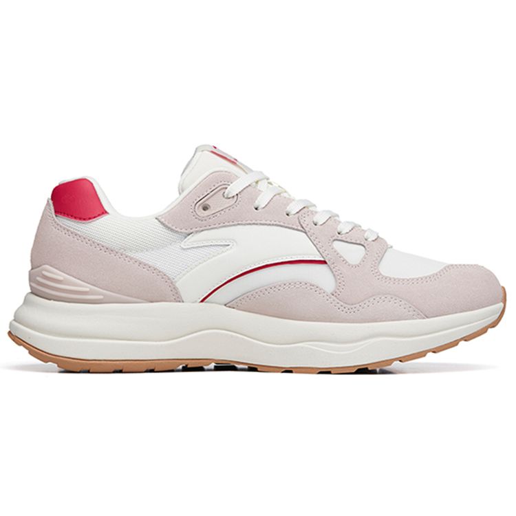 Anta Star 202 TD Comfortable Shock Absorption Non-Slip Wear-Resistant Breathable Low-Top Casual Running Shoes Women sneaker Gray White 122235550A-1