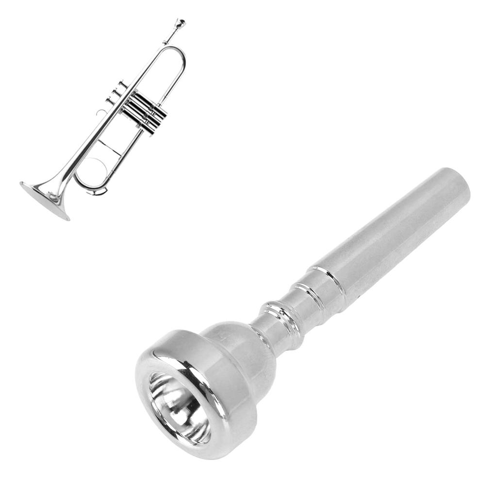Trumpet Mouthpiece - Beginner to Professional Replacement - Silver - Easy to Clean - Suitable for Playing, Lessons, and Tracks