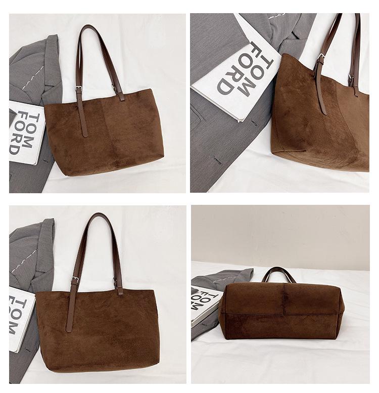 Korean-Style Trendy Mylar Women's Tote: Large Capacity, Versatile Commuter Shoulder Bag for Autumn/Winter