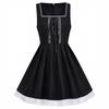 Women's Short Sleeve Tie Front Dress for Costume Party and Casual Wear