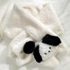 Cute Christmas snowman scarf women's winter thickened warm cycling with windproof scarf versatile fluffy scarf