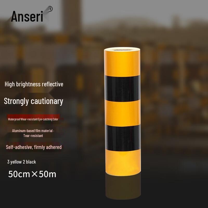Thickened Reflective Anti-Collision Warning Tape 50cm x 50m