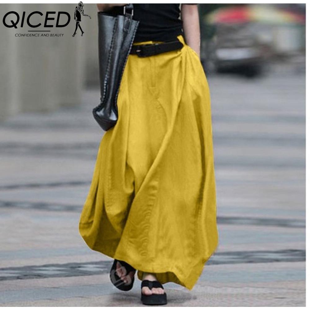 

GMXIA Женские Модные Повседневные Юбки Летние Весенние Однотонные с Принтом XXXXXL жёлтый