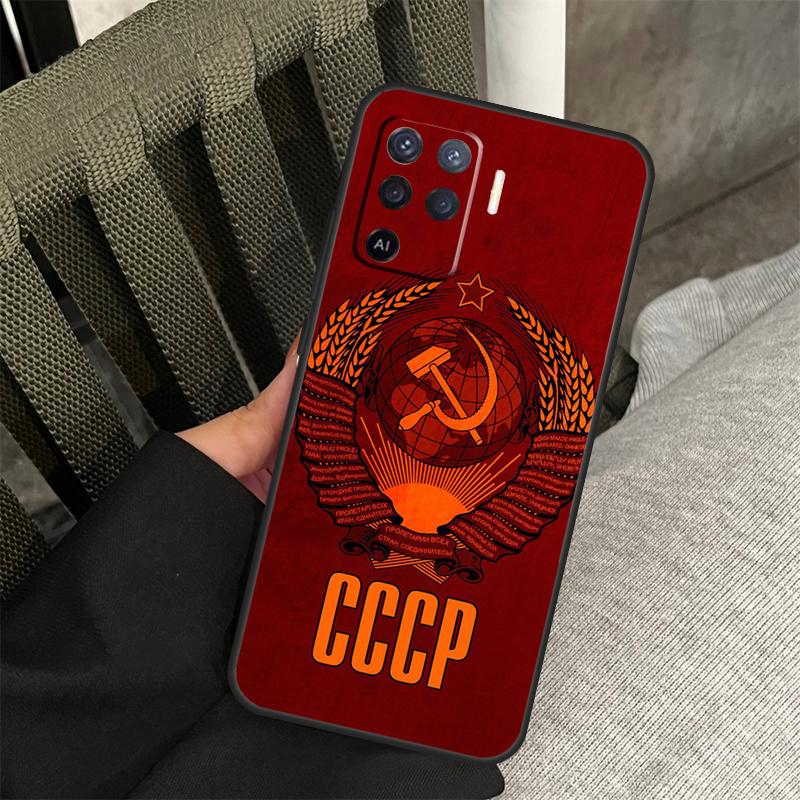 Vintage USSR CCCP Case For Oppo A18 A38 A58 A78 A98 A74 A94 A54 A40 A60 A80 A16 A76 A96 A15 A57S A17 A77 Cover
