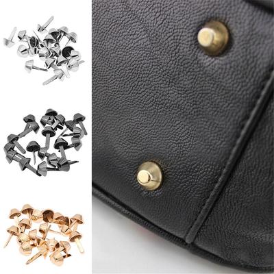 100pcs 12mm Metal Feet Rivets Studs Pierced for DIY Purse Handbag Leather Crafts Punk Diy Jewelry Making Rivets Bag Accessories