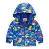 Toddler Kids Cartoon Print Hooded Jacket Boys Girls Lightweight Windproof Zip Up Casual Outerwear Coat