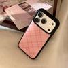 Funda para teléfono con estampado de cuadros rosas para iPhone 16, iPhone 17 y iPhone 17 Pro Max