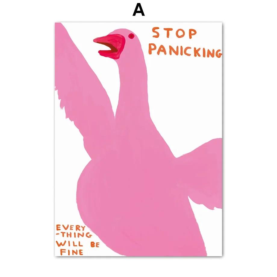 

Goose Duck Airplane Archery, David Shrigley, Funny Wall Art, Canvas Painting, Posters and Prints, Pictures for Living Room, Home 21X30cm No Frame