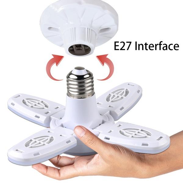 E27 LED Fan Blade Light Garage Light Deformable AC85-265V 28W Folding Ceiling Light Workshop Lamp LED Home Ceiling Lighting