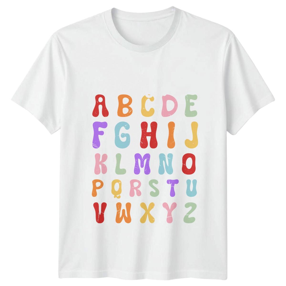 You Are Accepting Barve Creative T-Shirt Retro Alphabet Positive Affirmations XL