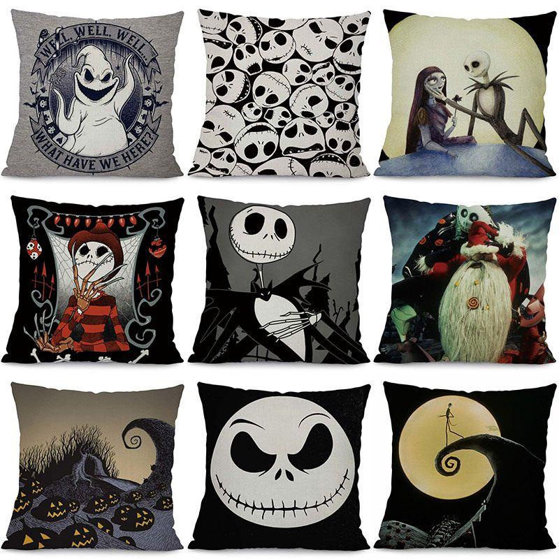 Nightmare Before Christmas Decorative Cushion Cover For Ghost Head Design Waist