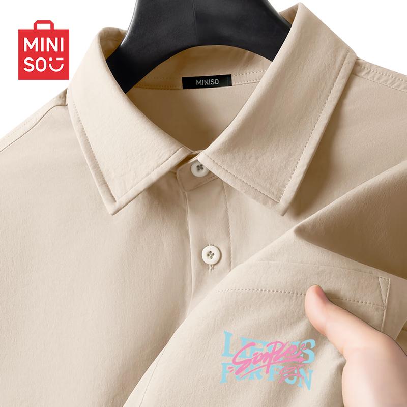 MINISO Men s Quick-Dry Cooling Casual Short Sleeve Shirt 5XL