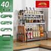 3-Tier Countertop Kitchen Storage Rack with Knife Holder