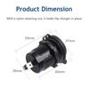 12-24V Universal 4.2A Dual USB Charger Socket Power Outlet With Touch Switch for Car Boat Motorcycle Marine RV