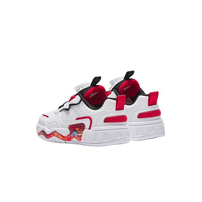 Anta Kids Fabric Comfortable Loose Sweat-Absorbing Non-Slip Wear-Resistant Low-Top Casual Shoes Kids sneaker Anta-White Classic-Red 312519937-1