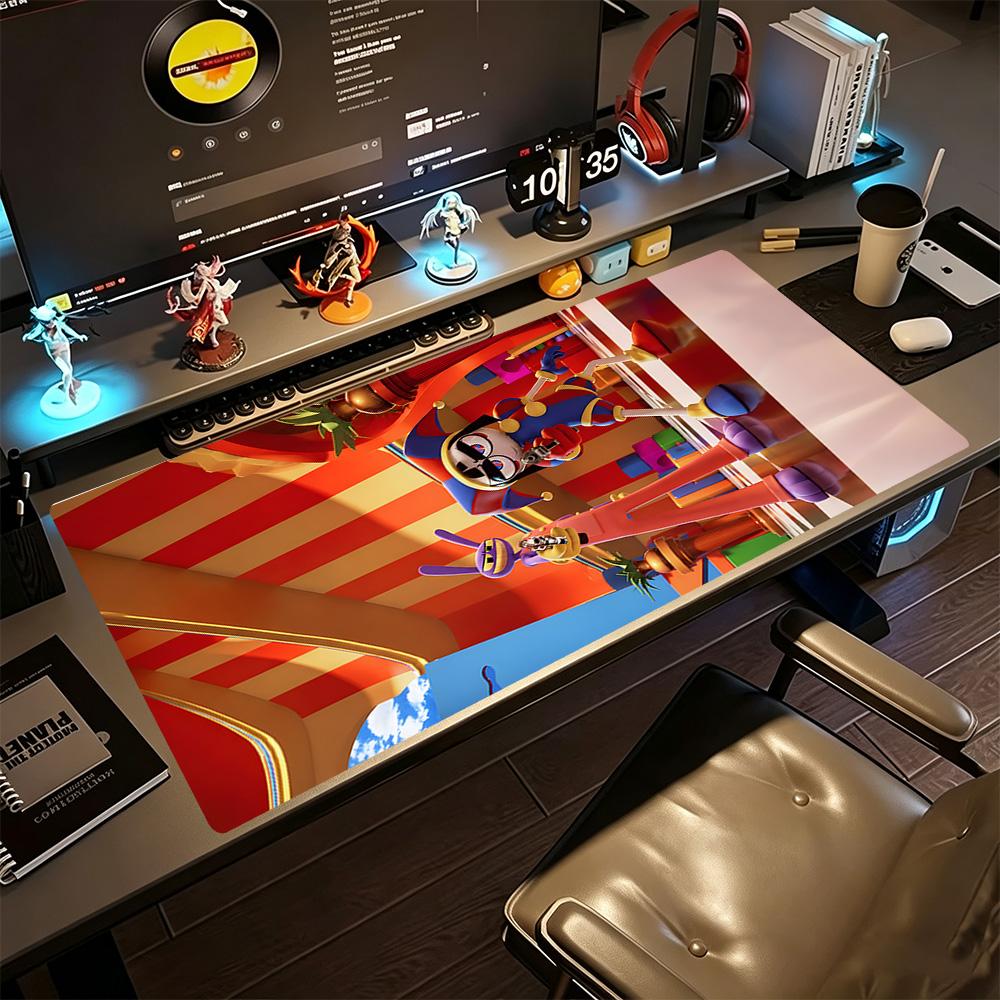 Pomni Circus Gaming Mouse Pad Desk Mouse Pad Computer Desk Mat Nonslip Rubber Base Gaming Accessories Ideal Gift For Gamers